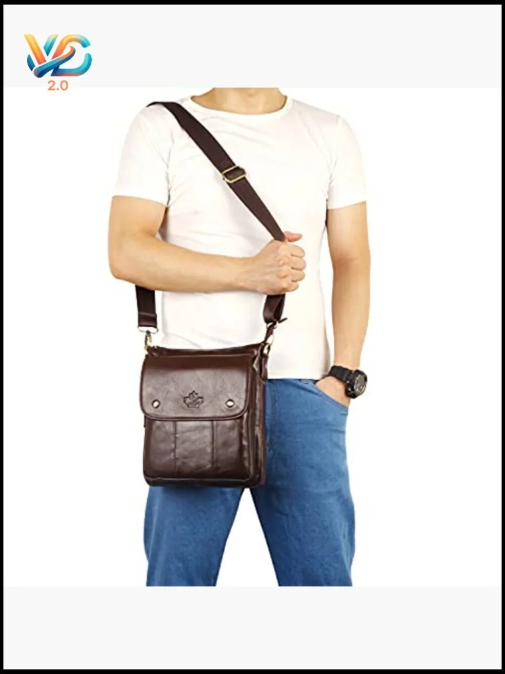 Genuine Leather Messenger Bag Crossbody Shoulder Bag for Travel Work Business
